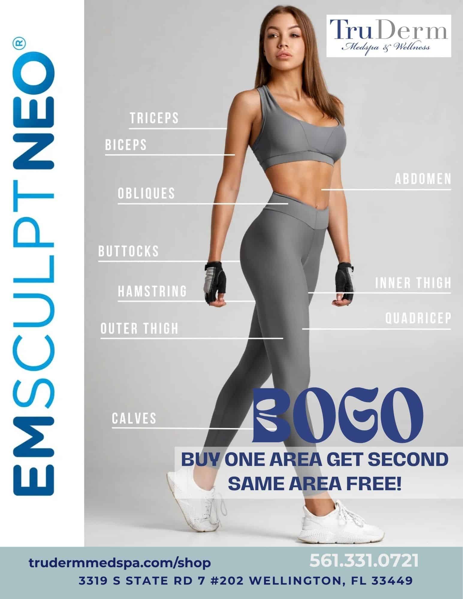 EmSculpt Neo Buy One Area - Get 2nd Same Area FREE Wellington