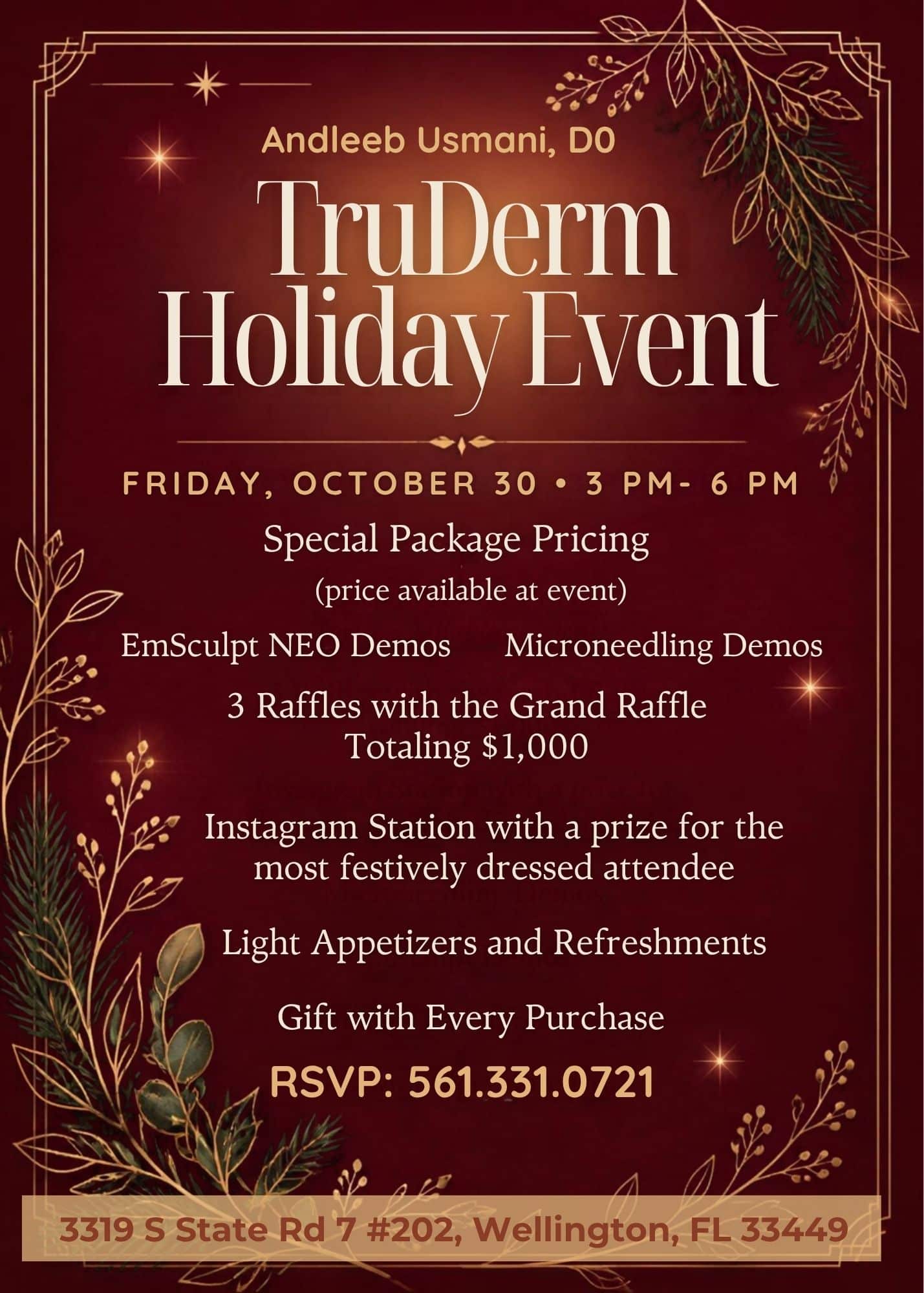 Truderm Holiday event Oct 30th Wellington